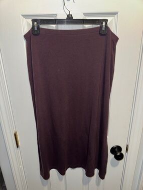 New York & Company Plum Midi Knit Skirt